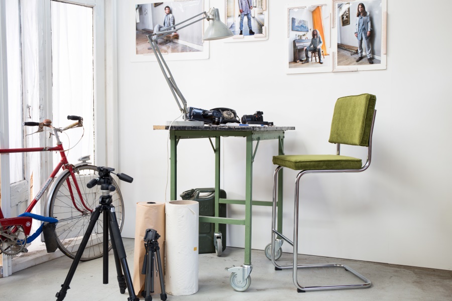 Стул барный Ridge Rib синий Zuiver 1500206 - Вид №2