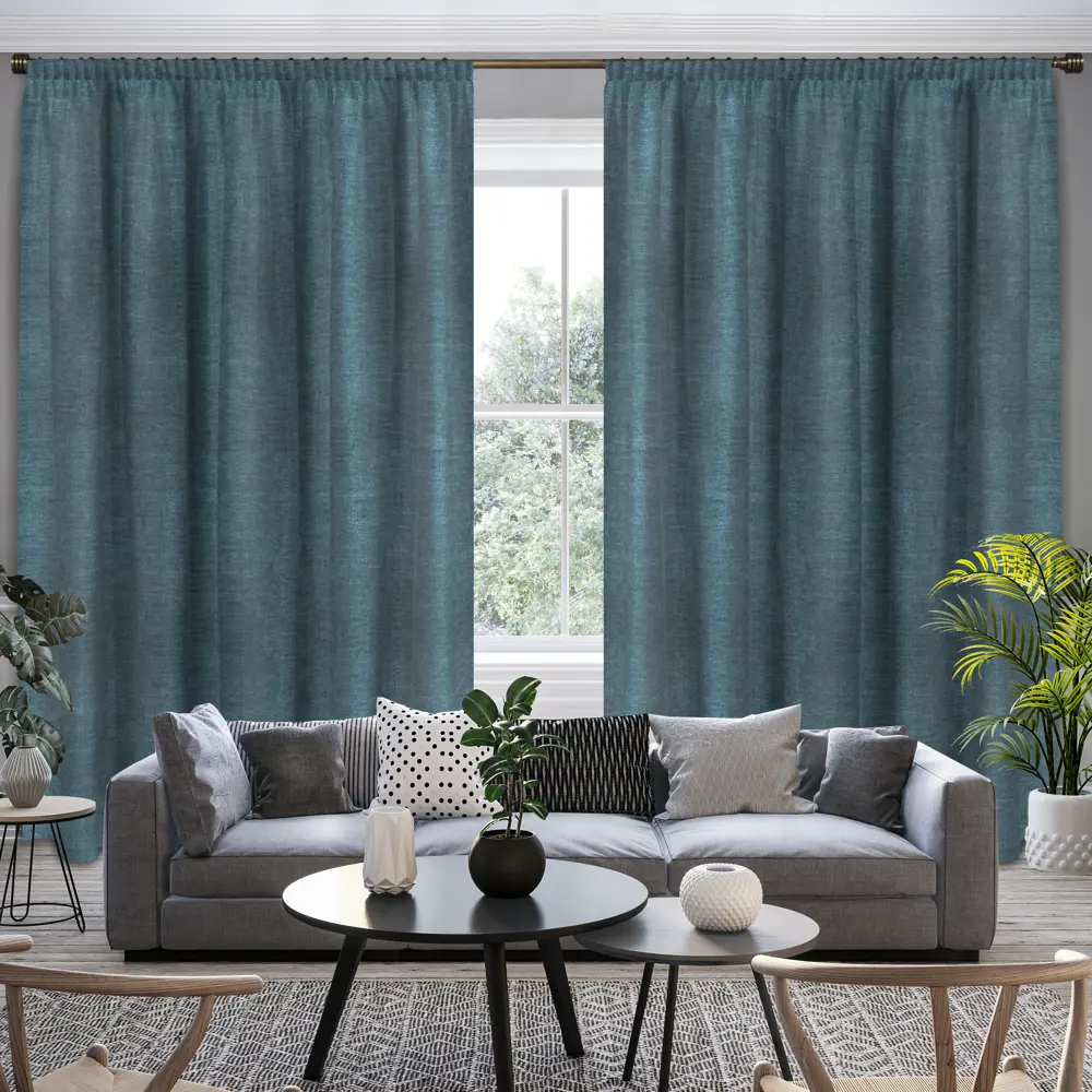 Ткань 1 м/п Desing Палермо бархат 300 см цвет бирюзовый 85604537 STLM-2111976 GARDEN  - Вид №4