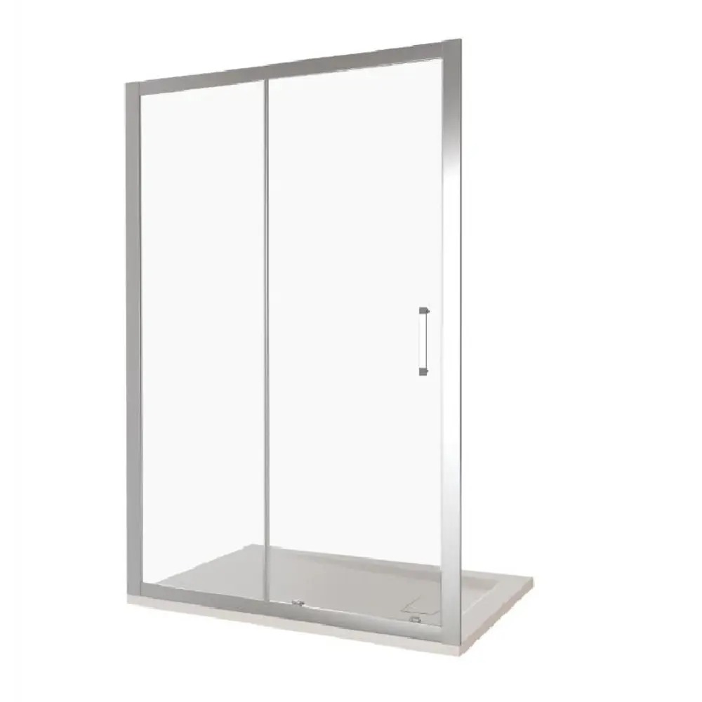 Душевая дверь Makiato 110x190см раздвижная профиль хромированный стекло прозрачное 5мм Santreyd Makiato New STLM-2131392 - Вид №1