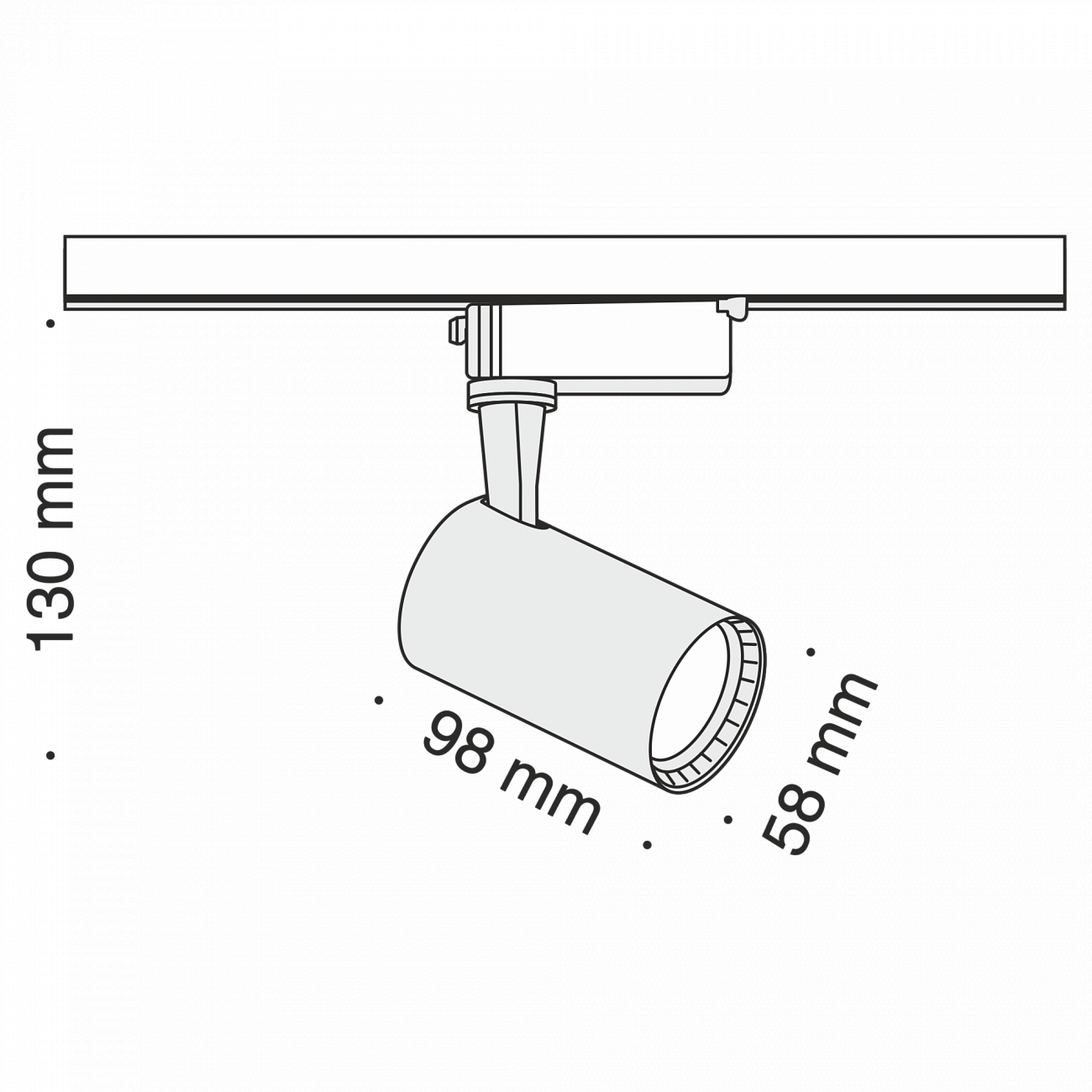 Трековый светильник черный TR003-6W3K TECHNICAL SINGLE PHASE TRACK SYSTEM 00-3956204 Черный  - Вид №2