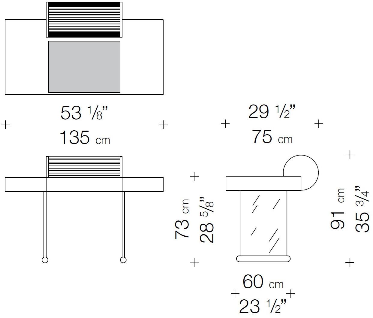 Garbarino Письменный стол из дуба с ящиками для ПК Elementare Roll  - Вид №3