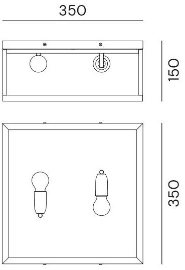 Il Fanale Уличный потолочный светильник из латуни и стекла Quadro 262.03.ot - Вид №1