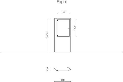 Metalco Двусторонний самонесущий тотем в hpc Stile molecular concrete sun-id-1435763 - Вид №2