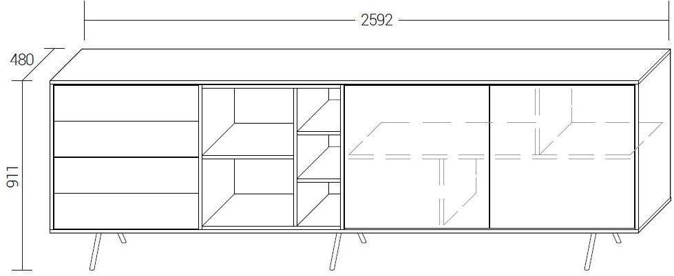 Dall'Agnese Модульный буфет из дерева Code sun-id-1394797 - Вид №1