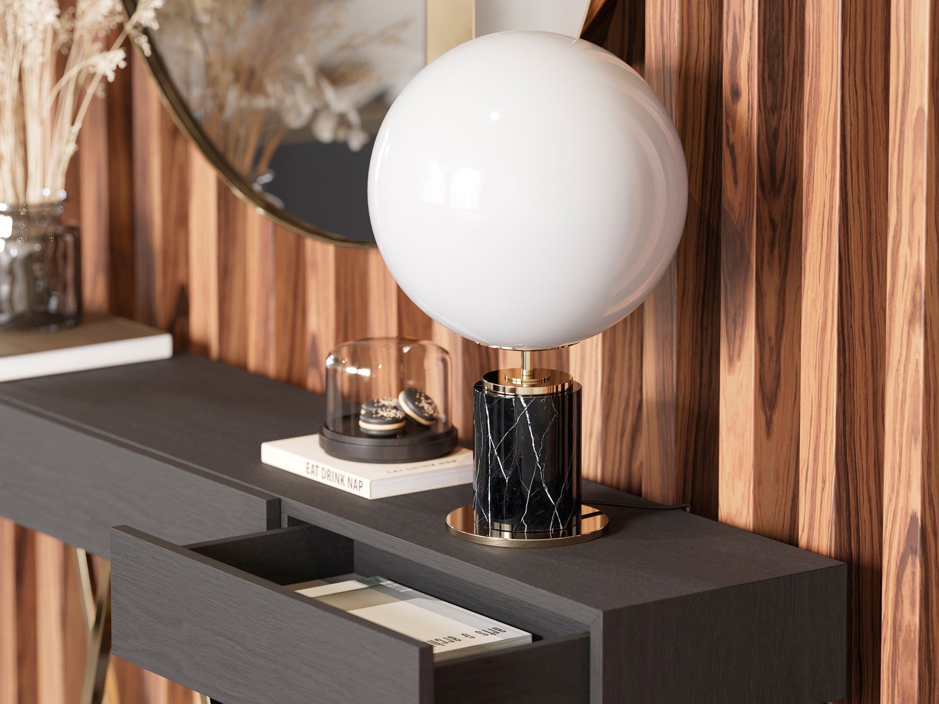 Деревянная прямоугольная консоль с ящиками Laskasas ZURIQUE ARCH-00044629 - Вид №4