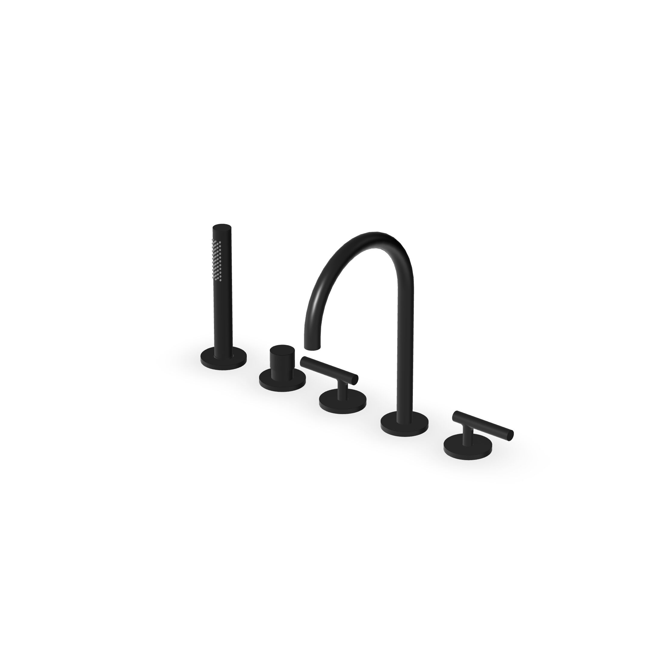 Смеситель для ванны с 5 отверстиями и ручным душем Zucchetti Pan S ARCH-00096596 - Вид №7