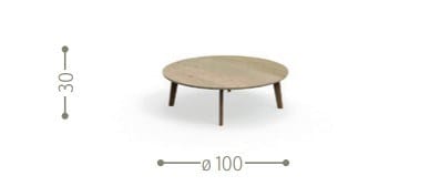 Низкий журнальный столик для сада Talenti CleoSoft-wood ARCH-00059782 - Вид №2