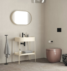 Керамическая овальная консольная раковина