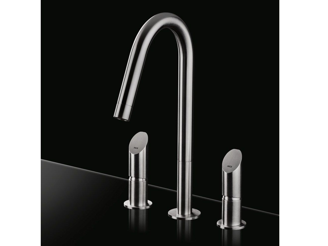 Смеситель для раковины из нержавеющей стали с 3 отверстиями MGS ARCH-00086064 - Вид №1