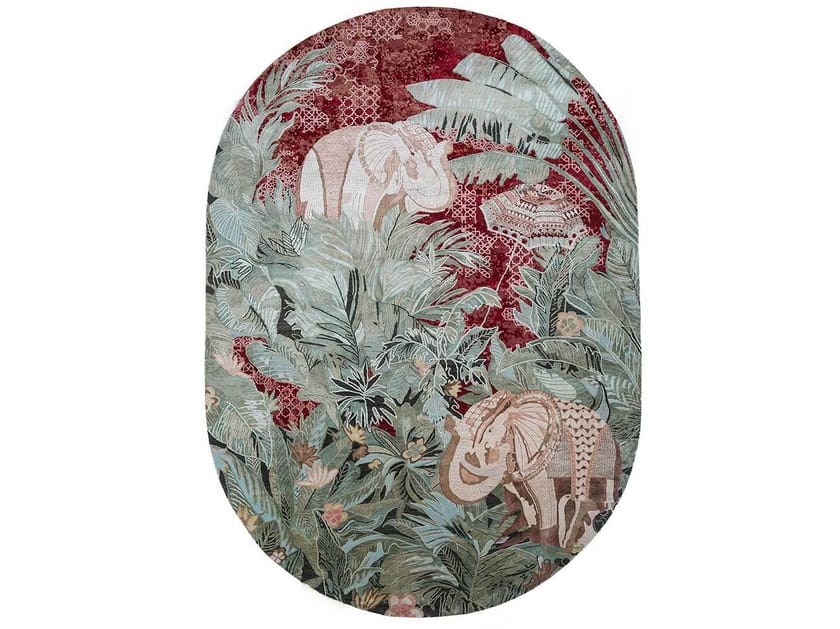 Овальный шерстяной ковер ручной работы Jaipur Rugs Inde Rose - Переплетение природы и наследия ARCH-00027088