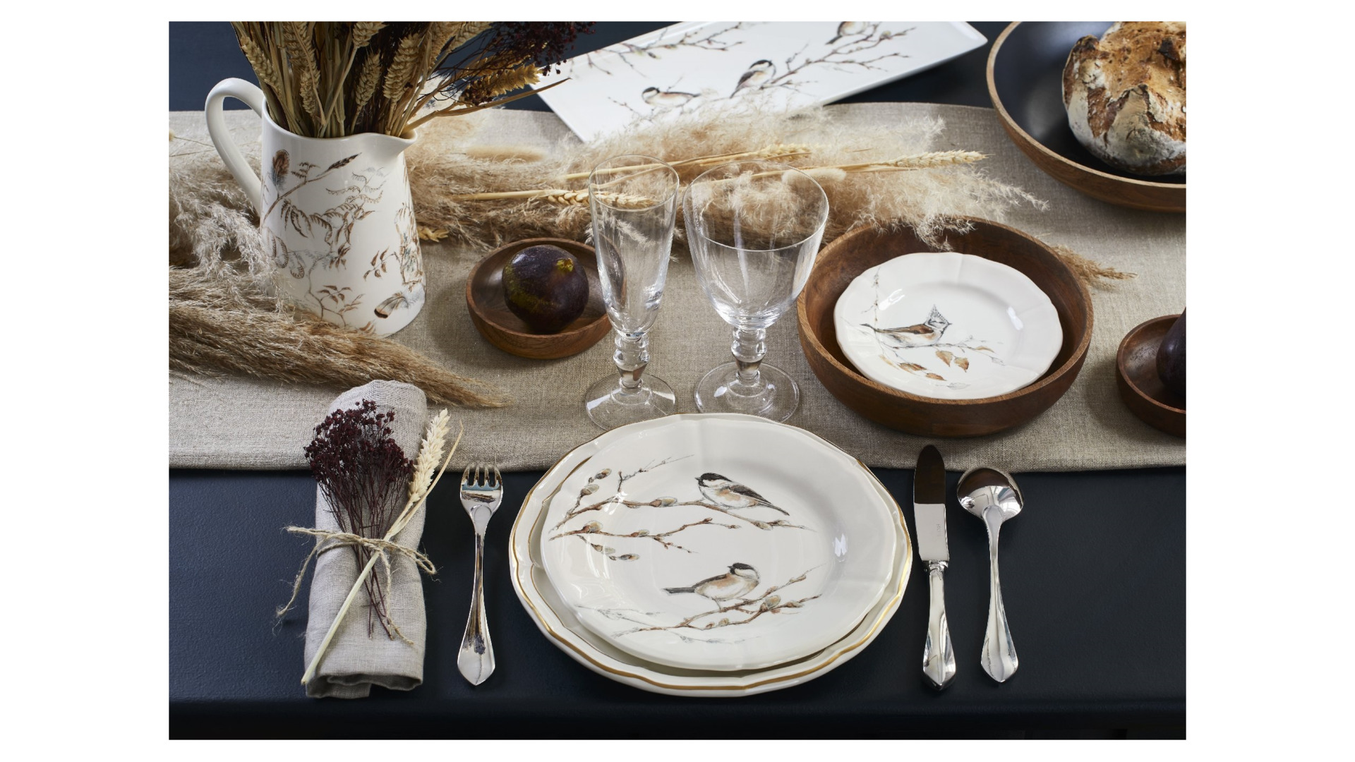 10667984 Gien Блюдо прямоугольное Gien Лесные птицы 36х15,5см, фаянс Фаянс  - Вид №2