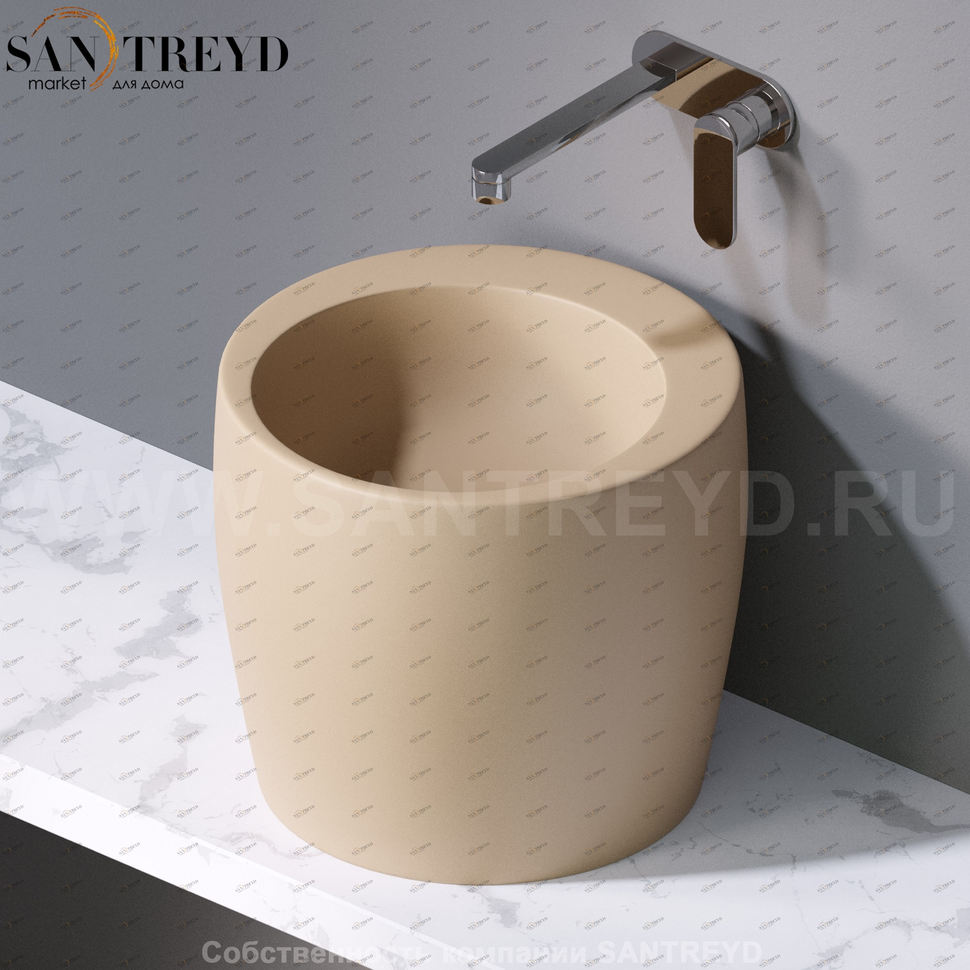 L101131 Накладная раковина на столешницу  круглая A. e T. Italia TOTEM AeT ITALIA