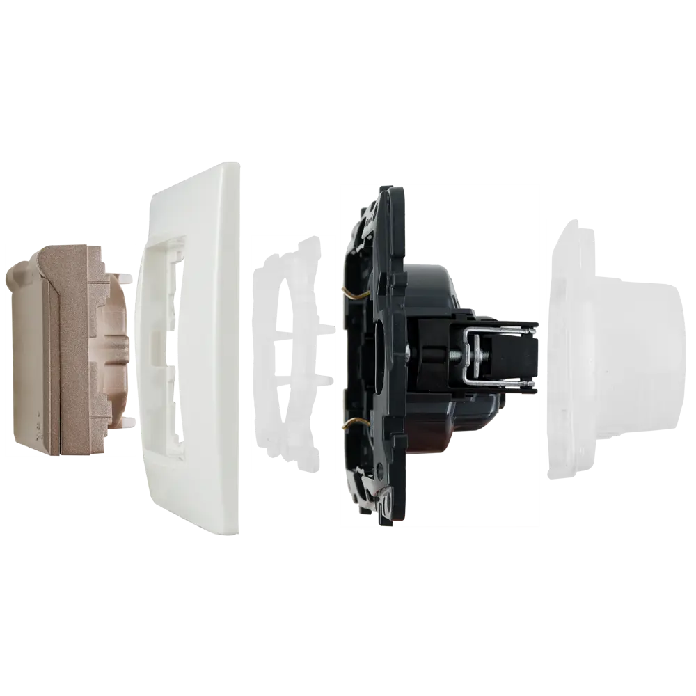 Розетка с заземлением IP44 - Legrand Structura - со шторками с защитной крышкой 16А 250В винтовые зажимы - шампань 82064626 STLM-2180648 - Вид №5