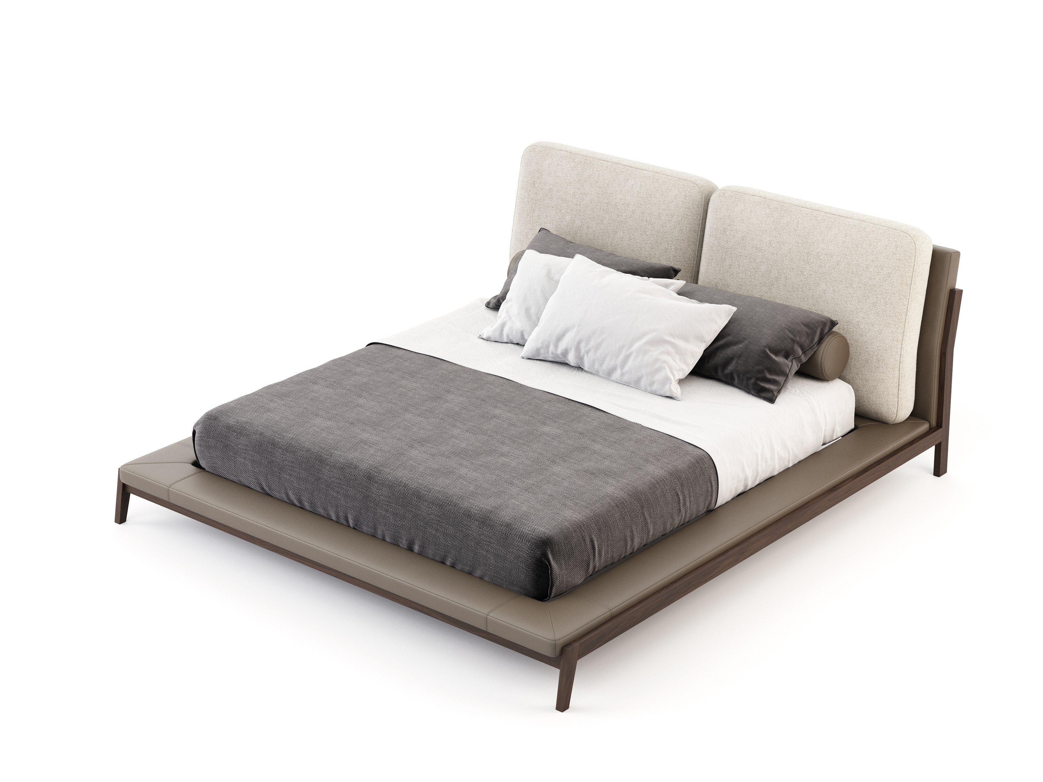 Двуспальная кровать из верблюда с мягким изголовьем Stylish Club Milos ARCH-00047409 - Вид №2