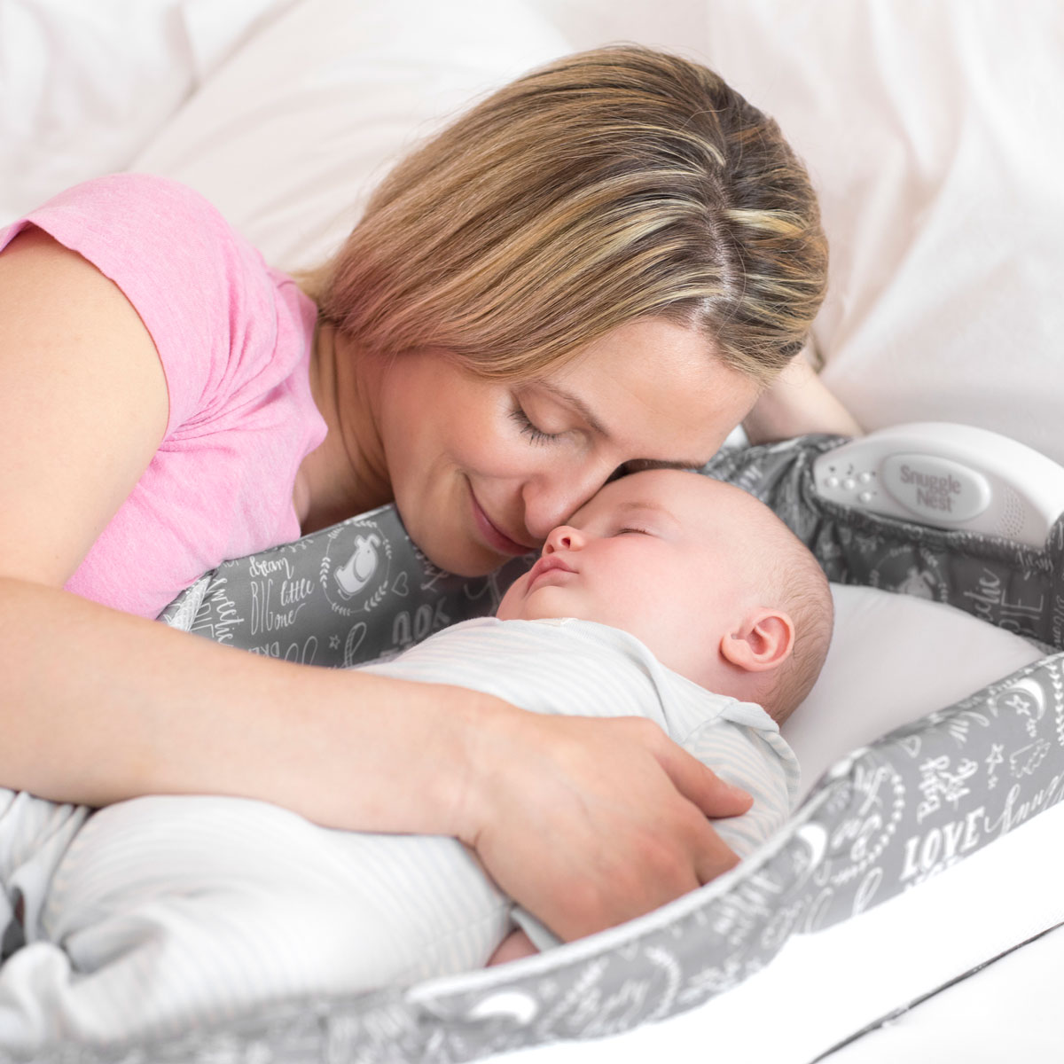 Складная кроватка ХL серая с надписями BABY DELIGHT  322591 Серый Santreyd  - Вид №6