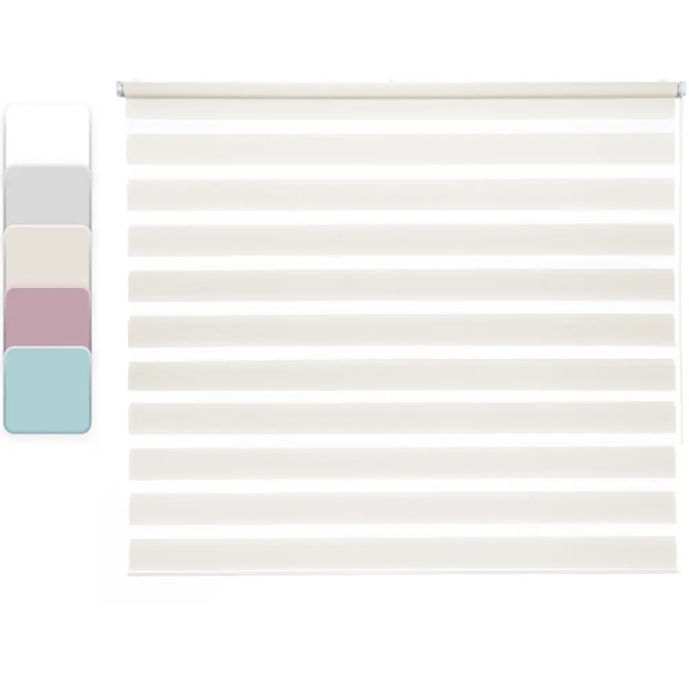 INSPIRE Peter — Рулонная штора день-ночь 140×175 см в цвете экрю 85225672 STLM-0060106