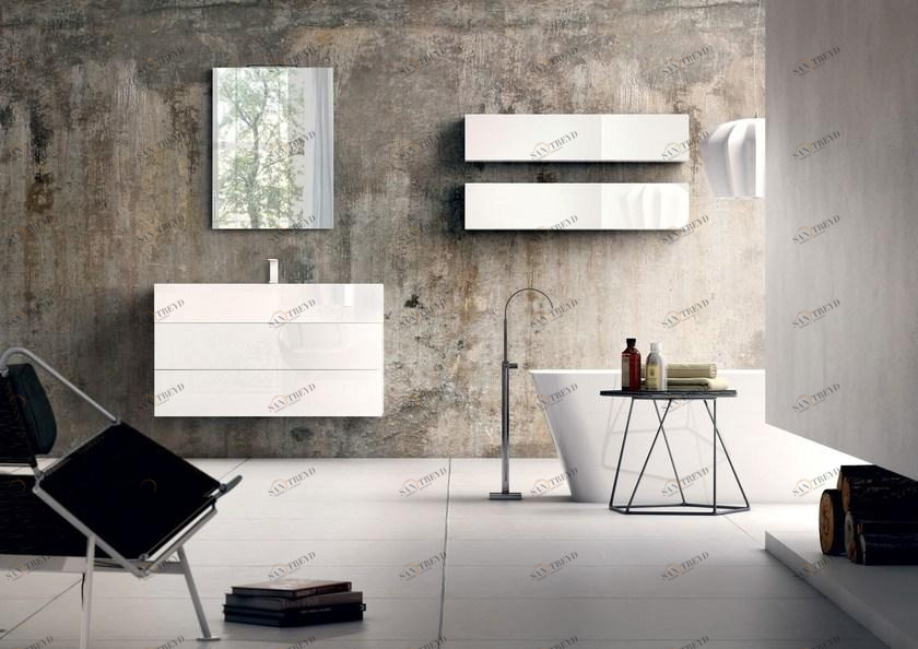 LASA IDEA Тумба под умывальник, лакированная, с зеркалом Syn sun-id-1399056