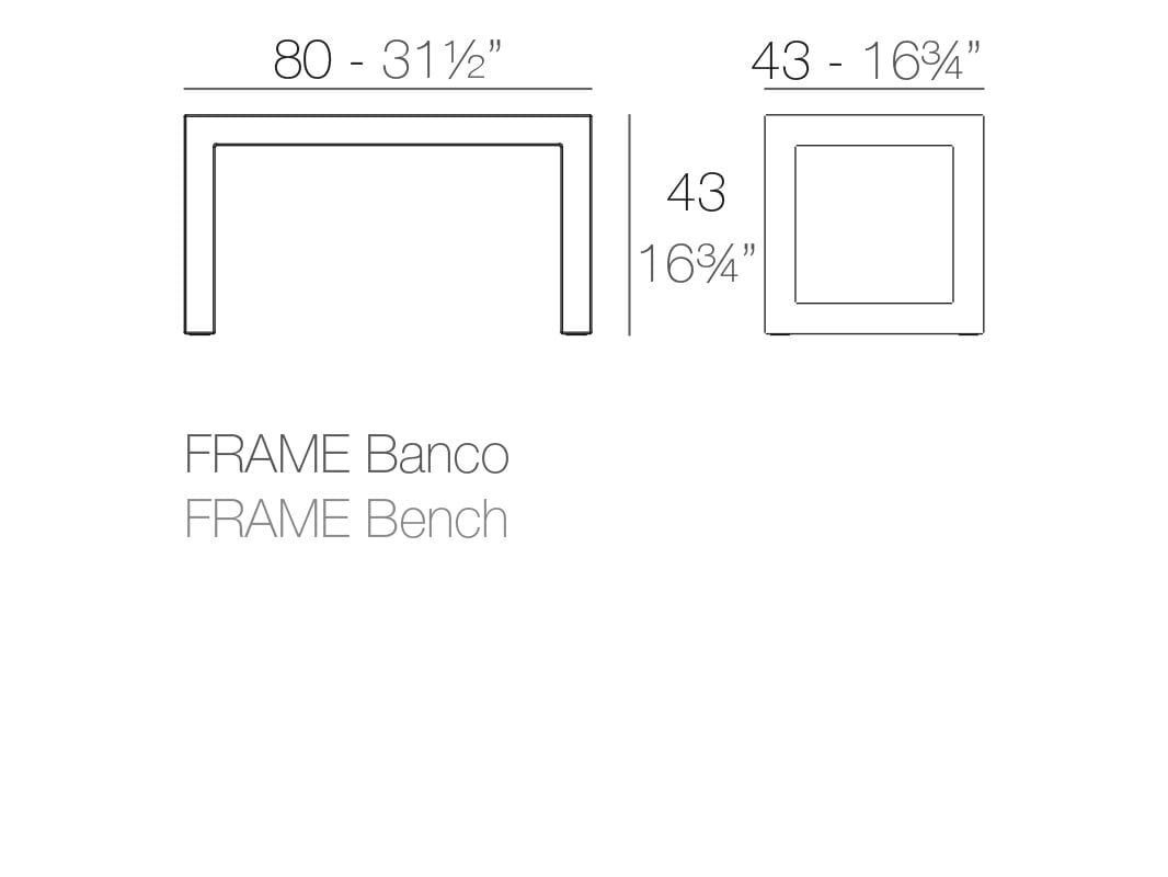 Садовая скамейка из полиэтилена Vondom рамка ARCH-00133926 - Вид №2