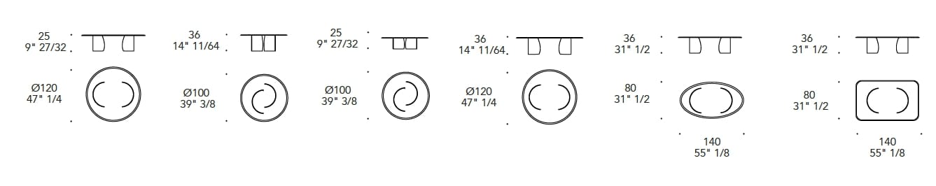 Круглый стеклянный журнальный столик для гостиной REFLEX лепесток ARCH-00039626 - Вид №6