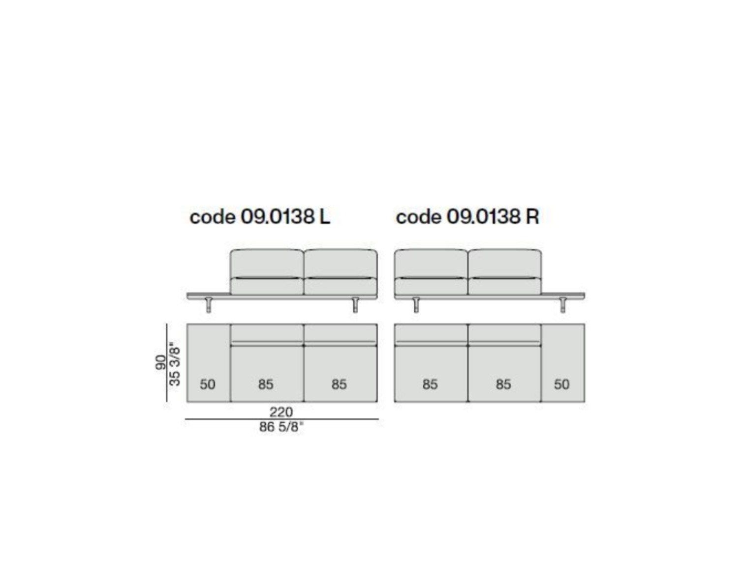 Съемный тканевый диван с журнальной стойкой Porada Soul ARCH-00074706 - Вид №18