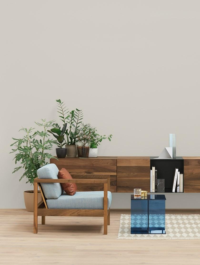 e15 Кресло из массива дерева с подлокотниками  Ec01  - Вид №3