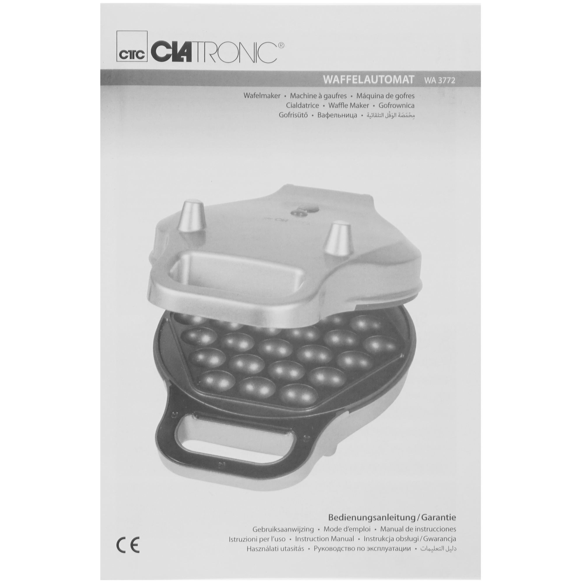 5354492 Вафельница Clatronic WA 3772 silber серебристый STDN-0137434 - Вид №5