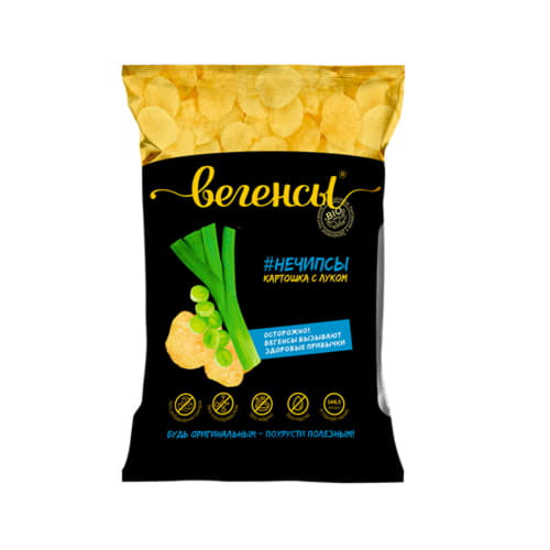 Картофель сушёный Нечипсы с луком Вегенсы 45 г Santreyd 13544 - Вид №1