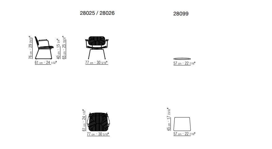 Сани кресло с подлокотниками Flexform ARCH-00050091 - Вид №2