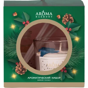 Свеча в стакане ароматическая Aroma Harmony Зимняя сказка 10 см цвет зеленый 89387491 STLM-2166571