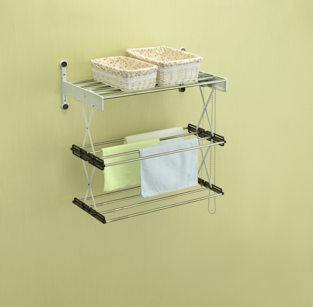 Трехуровневая сушилка для белья на стену Веллекс RH (3 полочки) RH3080 (Длина - 84см) SensPa sun-id-2005483