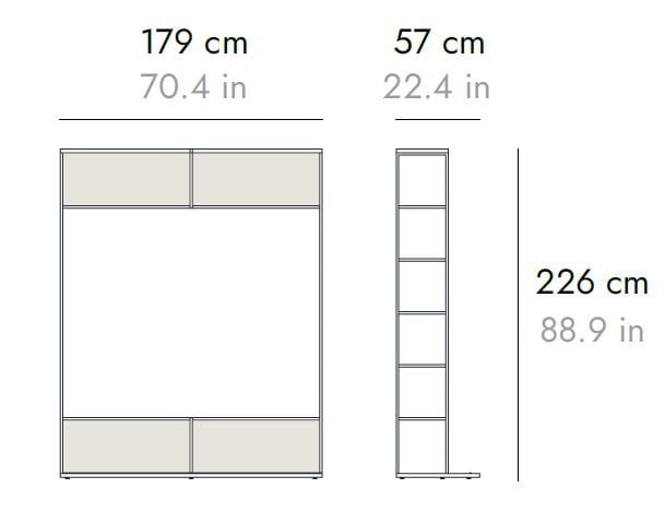 Деревянный книжный шкаф с подставкой для телевизора Punt Literatura ARCH-00053887 - Вид №2