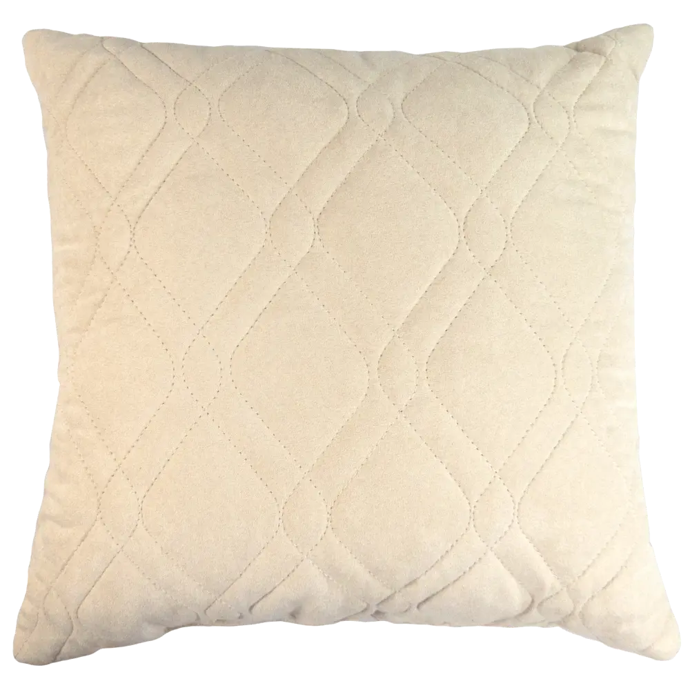 Декоративная подушка LINEN WAY 43x43 см в замшевом стиле кремового оттенка 83022395 STLM-1397905