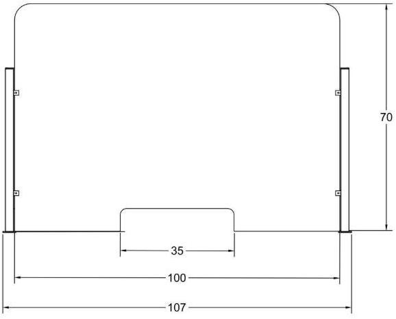 STUDIO T Барьер Parafiato из метакрилата столешницы Inuno 1605049 - Вид №6