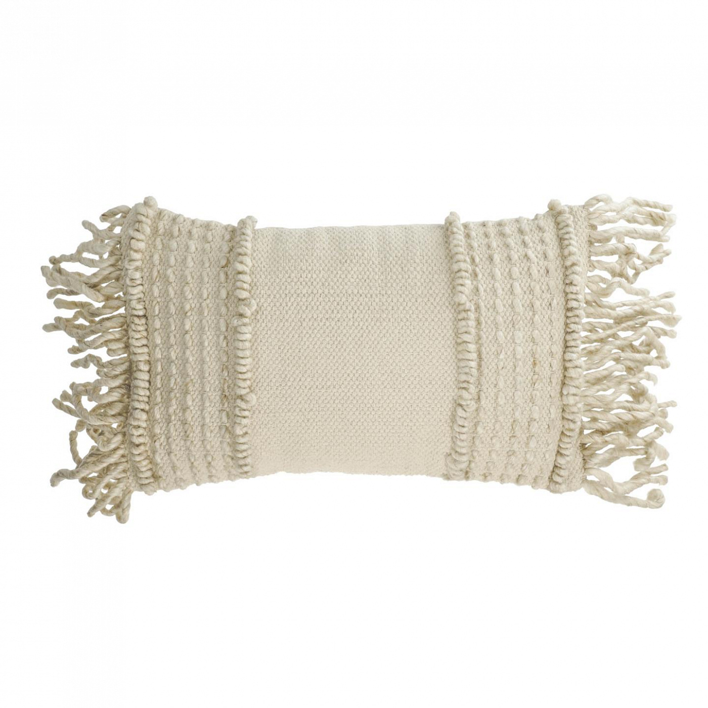 108482 Наволочка из хлопка и шерсти белого цвета 30 x 50 см La Forma Marcie  - Вид №1