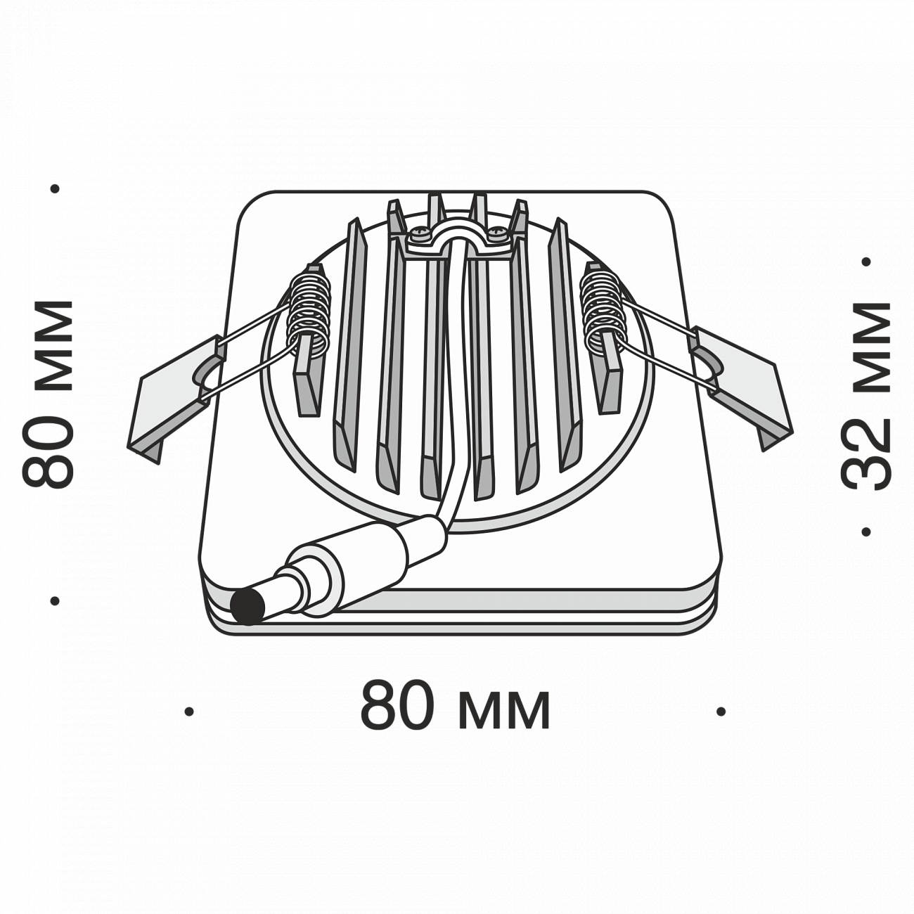 Встраиваемый спот черный квадратный Technical Phanton 7W4 TECHNICAL DOWNLIGHT 00-3957165 Черный  - Вид №4