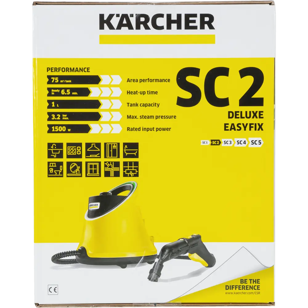 Пароочиститель Karcher SC 2 Deluxe Easyfix, 1500 Вт, 3.2 бар 80153944 STLM-2188742  - Вид №7
