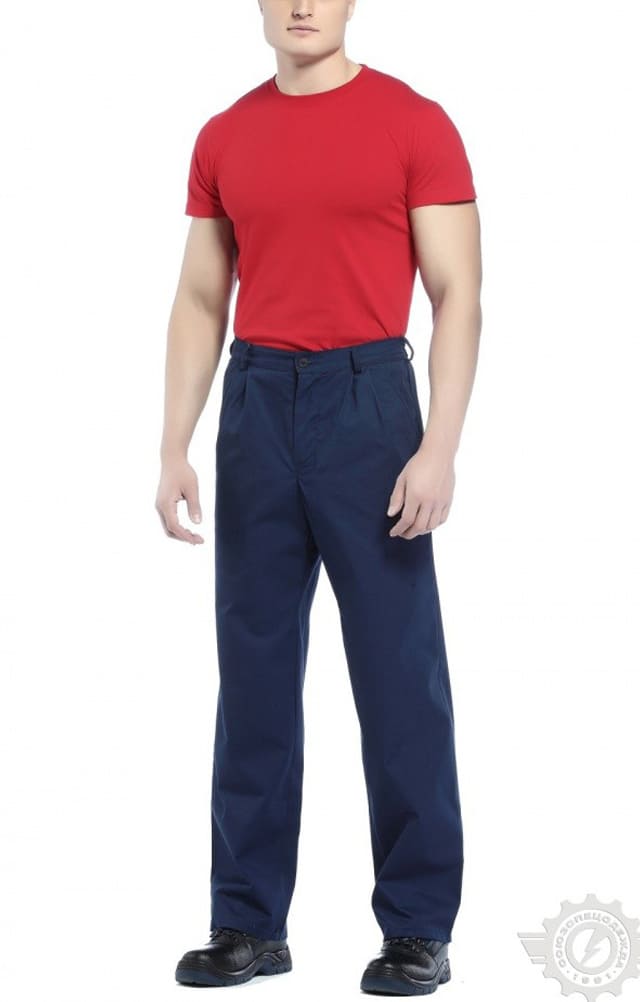 65566 Брюки "Гарант" синие  Летняя спецодежда  размер 52-54/170-176  - Вид №2