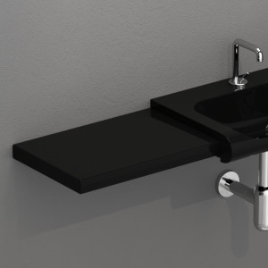 341804 Столешница из керамики 52x35,5 цвет Черный жемчуг Kerasan Inka project Италия