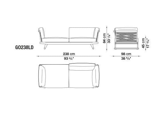 Ткань сад диван с полуостровом B&B Italia Outdoor Чт ARCH-00073529 - Вид №29