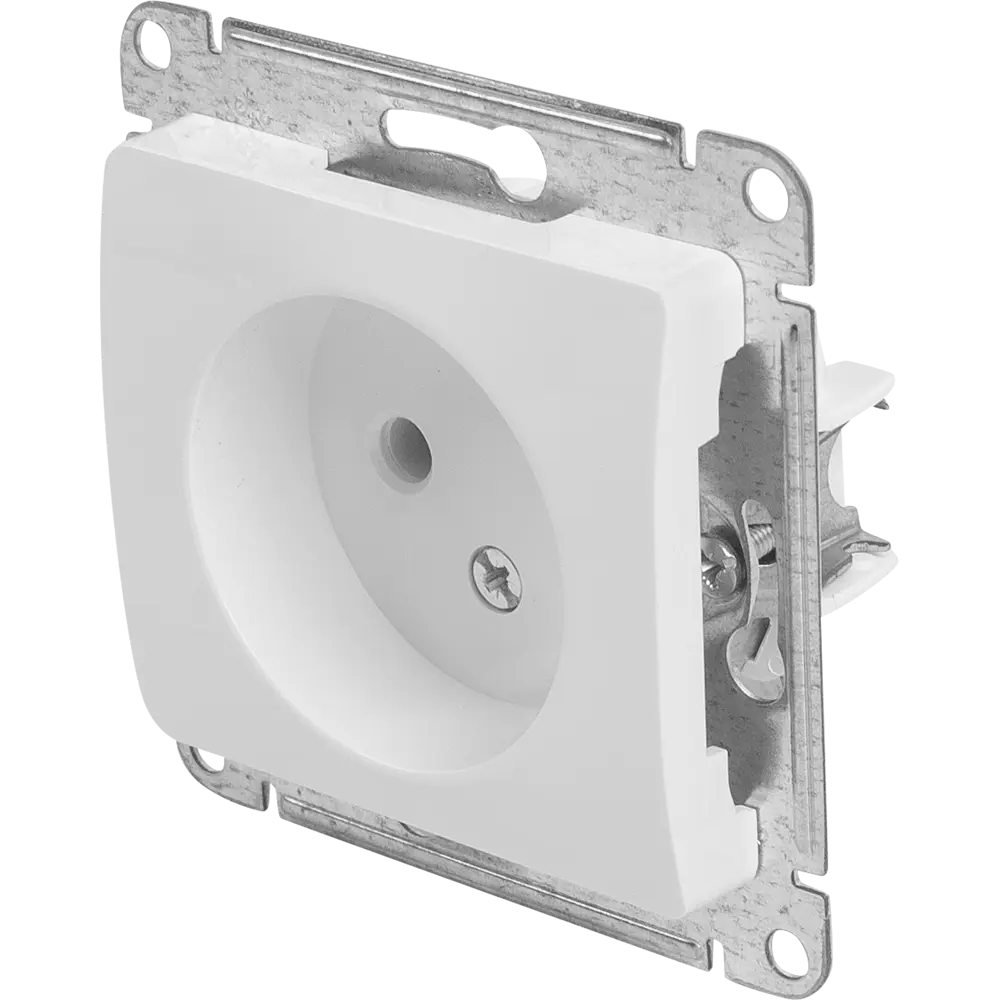 Розетка встраиваемая Systeme Electric Glossa без заземления цвет молочный 84693600 STLM-2173587 - Вид №1