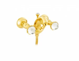 038218.A00.00 Душевой набор для ванны с кристаллами сваровски Золото 24К