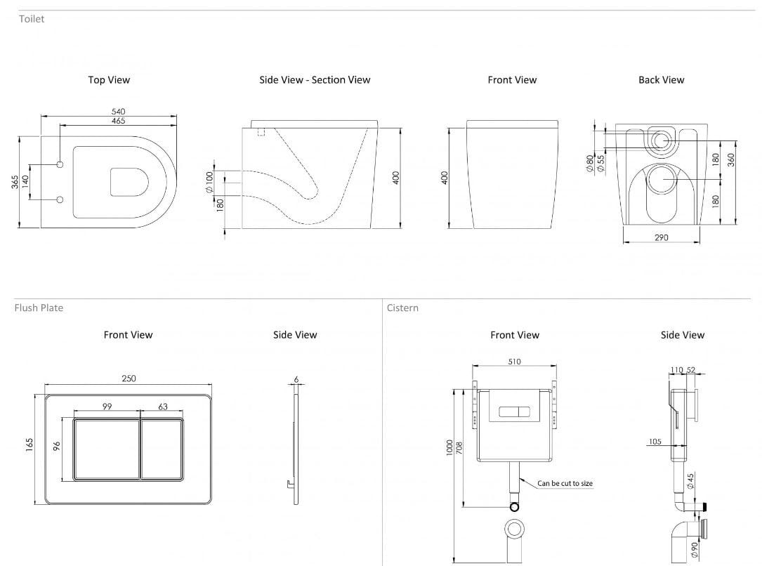 Керамический туалет без пола LUSSO ARCH-00114458 - Вид №6