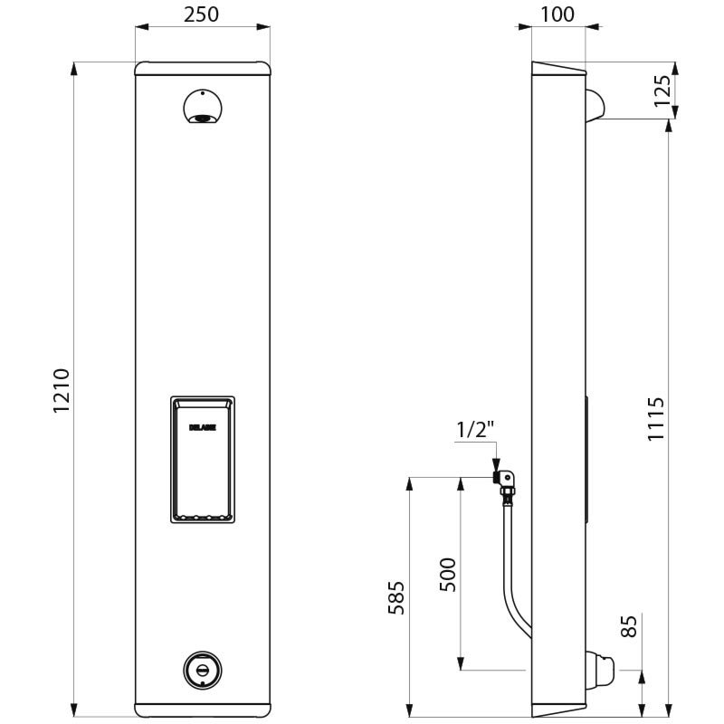 790214 Душевая панель TEMPOMIX DELABIE  - Вид №1