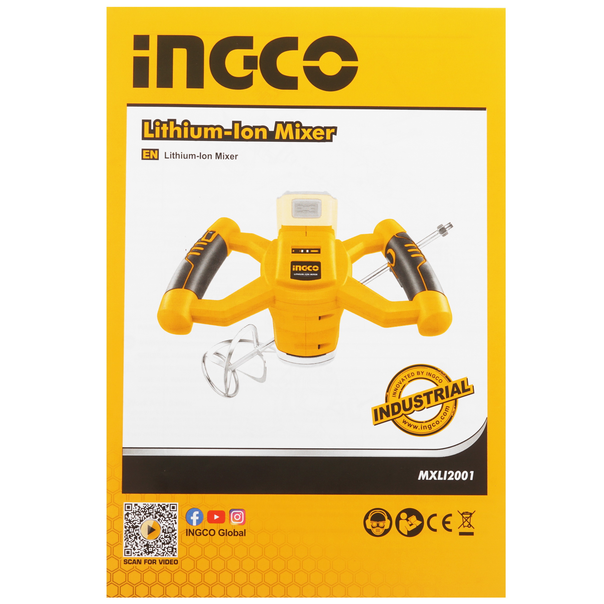 Дрель-миксер Ingco MXLI2001  , Без ЗУ, Без АКБ 9171605 STDN-0026996 - Вид №8