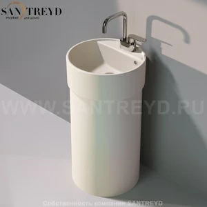 505042ACOLP9003 Напольная раковина стоящая круглая Ceramica Flaminia Twin