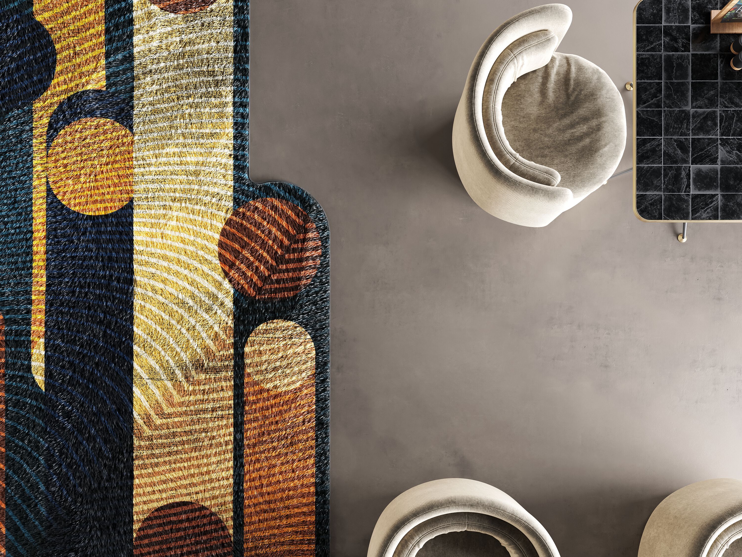 Ковер с рисунком Inkiostro Bianco Travelogue ARCH-00035057