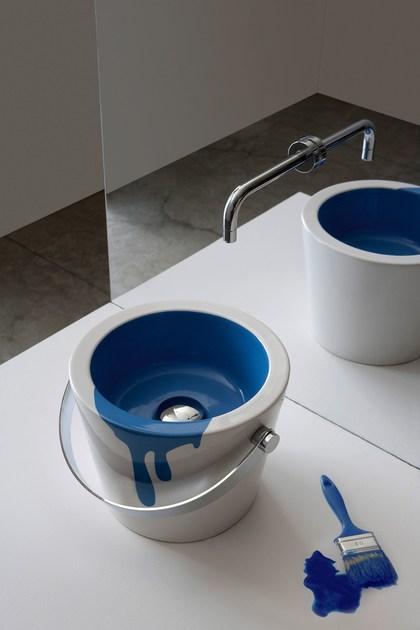8801 - 8803 Накладная раковина на столешницу  овальная Scarabeo Ceramiche Bucket - Вид №4