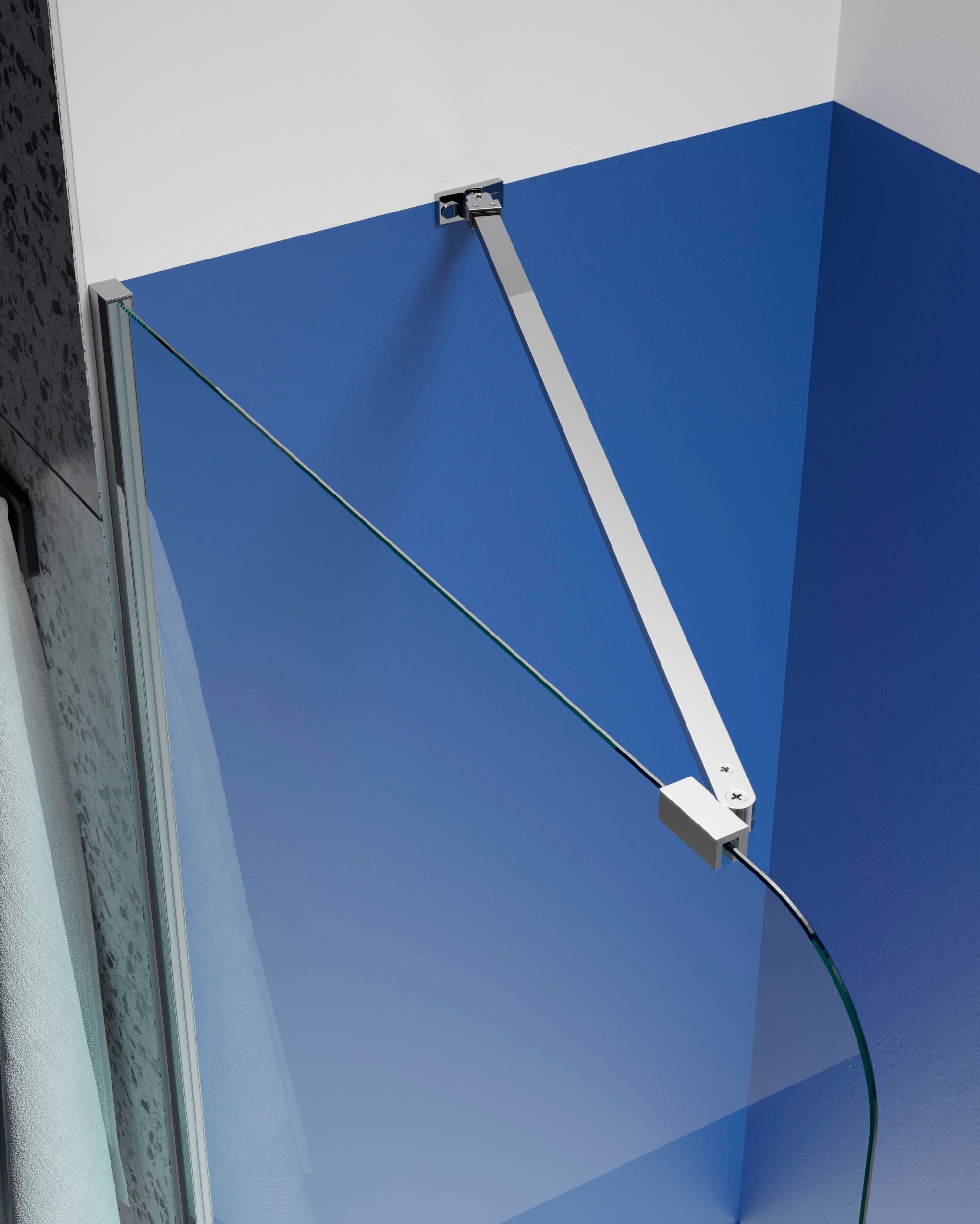 Алюминиевая и стеклянная фиксированная стена ванны TAMANACO TSV50 ARCH-00075827 - Вид №1