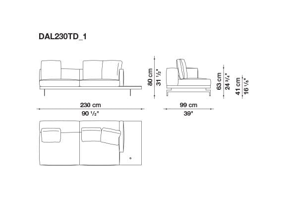 3-местный тканевый диван с полуостровом B&B Italia док ARCH-00061121 - Вид №164
