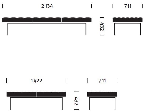 Herman Miller Мягкая кожаная скамейка Tuxedo sun-id-1490808 - Вид №5